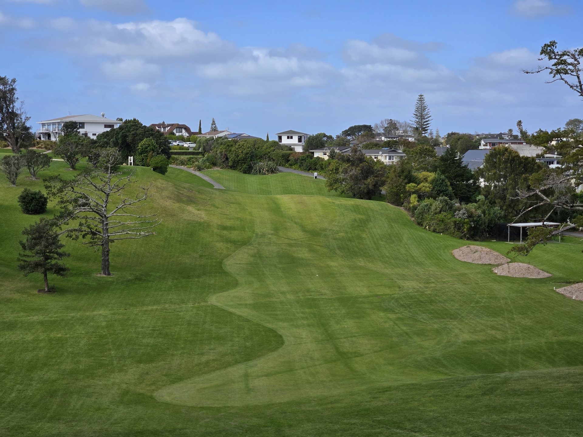 Sloped fairway at Howick Golf Club maintained by Commercial Bots